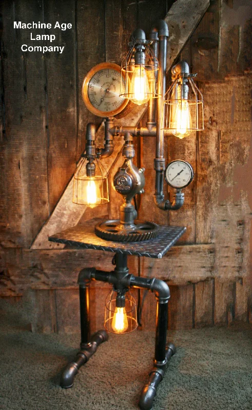 Industrial Ceiling - Mounted Lighting for Assembly PlantsSteampunk Diamond Plate Industrial Lamp Table Stand Floor 3 Industrial Ceiling - Mounted Lighting for Assembly PlantsSteampunk Diamond Plate Industrial Lamp Table Stand Floor 3
