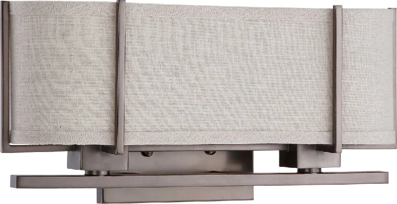 Nuvo Lighting 60-4044 Portia Collection Two Light Energy Efficiencient GU24 Bath Vanity Wall Mount in Hazel Bronze Finish Nuvo Lighting 60-4044 Portia Collection Two Light Energy Efficiencient GU24 Bath Vanity Wall Mount in Hazel Bronze Finish