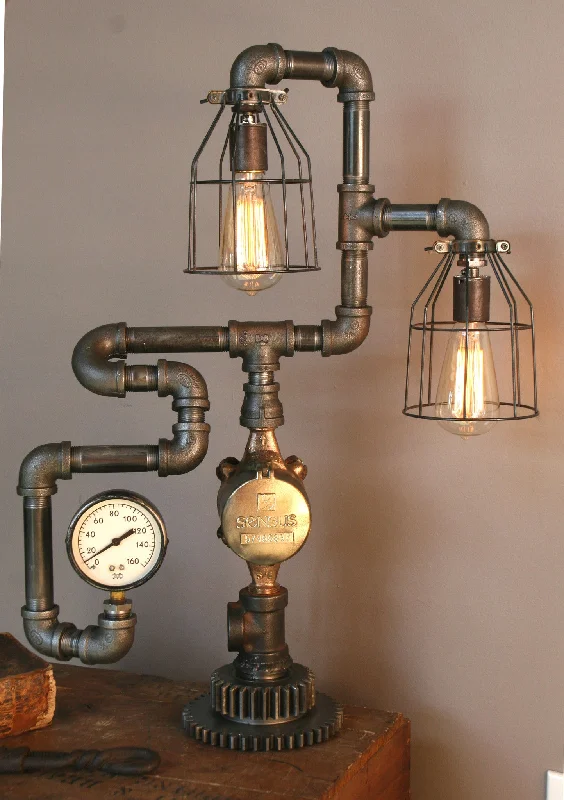 Industrial Lighting for Woodworking FactoriesSteam Gauge Plumbing Lamp #23 - SOLD