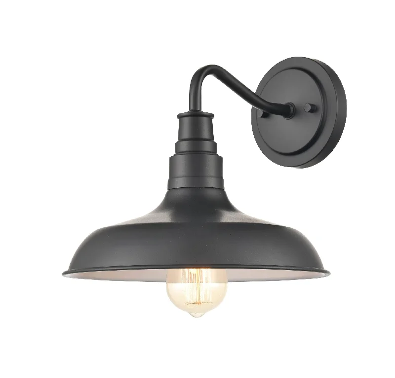 Energy - Efficient Industrial Lighting for Cost - SavingsOutdoor Wall Sconce - Powder Coat Black - Clear Glass - 13in. Extension - E26 Medium Base Energy - Efficient Industrial Lighting for Cost - SavingsOutdoor Wall Sconce - Powder Coat Black - Clear Glass - 13in. Extension - E26 Medium Base
