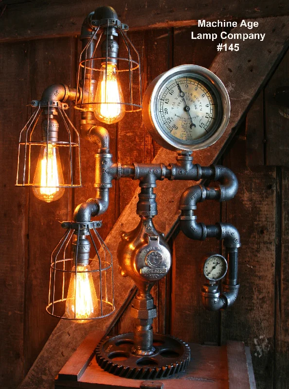 High - Bay LED Industrial Lighting for WarehousesSteampunk Lamp, Steam Gauge Industrial #145 - SOLD High - Bay LED Industrial Lighting for WarehousesSteampunk Lamp, Steam Gauge Industrial #145 - SOLD