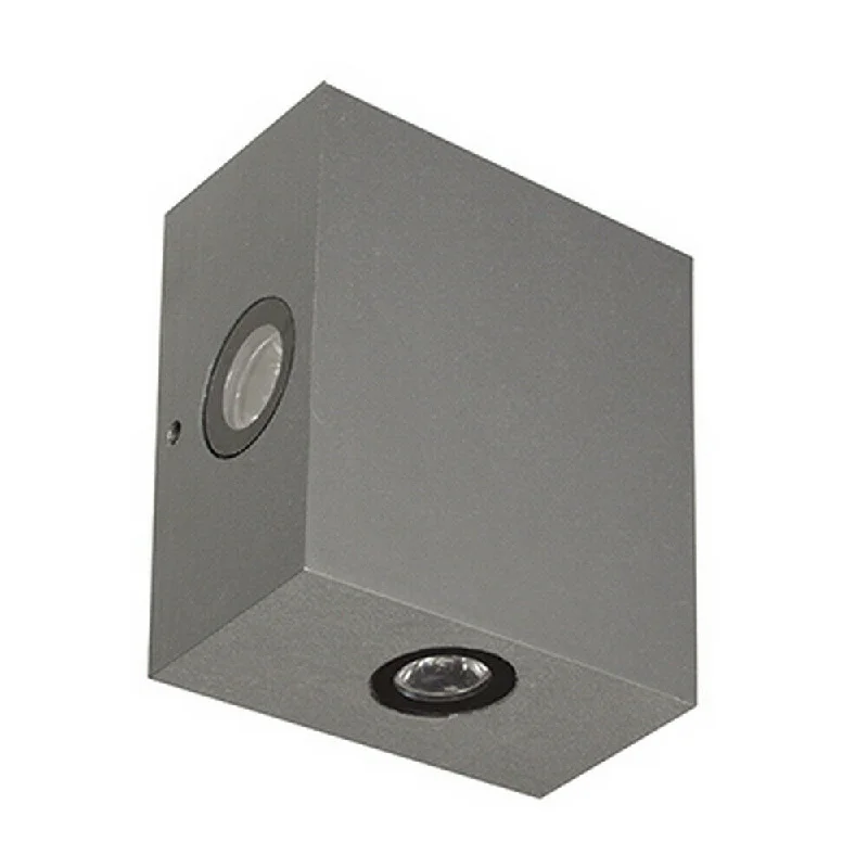 Trans Globe Lighting LED-40705 GRY Clinton Collection LED Exterior Wall Pocket Lantern in Gray Finish Trans Globe Lighting LED-40705 GRY Clinton Collection LED Exterior Wall Pocket Lantern in Gray Finish