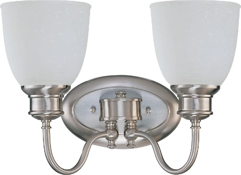 Nuvo Lighting 60-2797 Bella Collection Two Light Bath Vanity Wall Mount in Brushed Nickel Finish Nuvo Lighting 60-2797 Bella Collection Two Light Bath Vanity Wall Mount in Brushed Nickel Finish