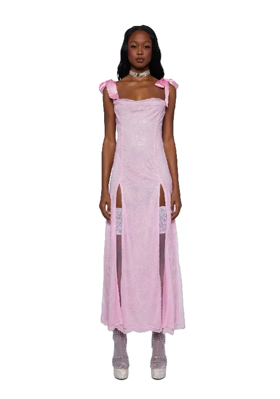 High Rise Allure Maxi Dress - Pink