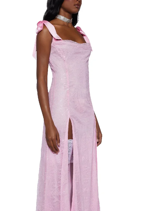 High Rise Allure Maxi Dress - Pink