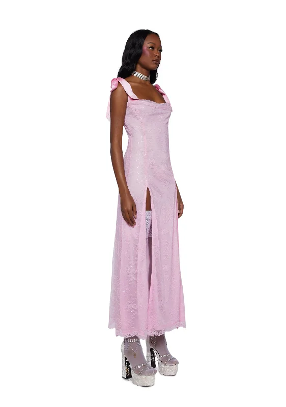 High Rise Allure Maxi Dress - Pink