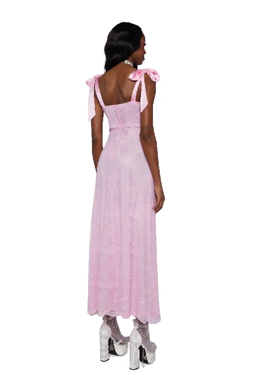 High Rise Allure Maxi Dress - Pink