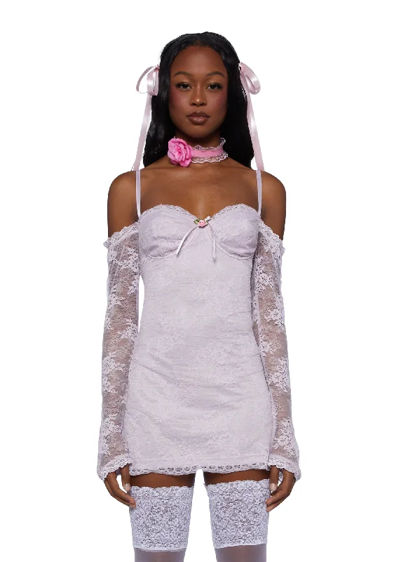 Lovely Dream Mini Dress - Light Purple