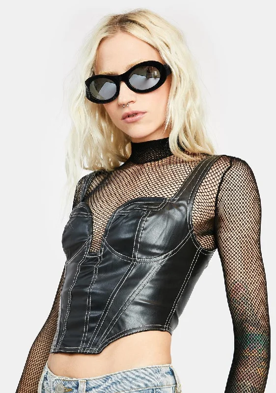 Ride Or Die Vegan Leather Bustier