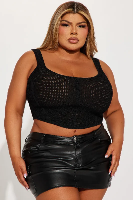 Summer In Capri Corset Top - Black