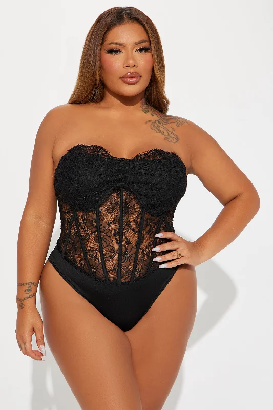 Sweetest Touch Lace Bodysuit - Black