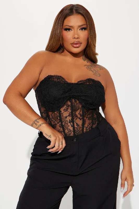 Sweetest Touch Lace Bodysuit - Black