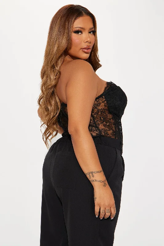 Sweetest Touch Lace Bodysuit - Black