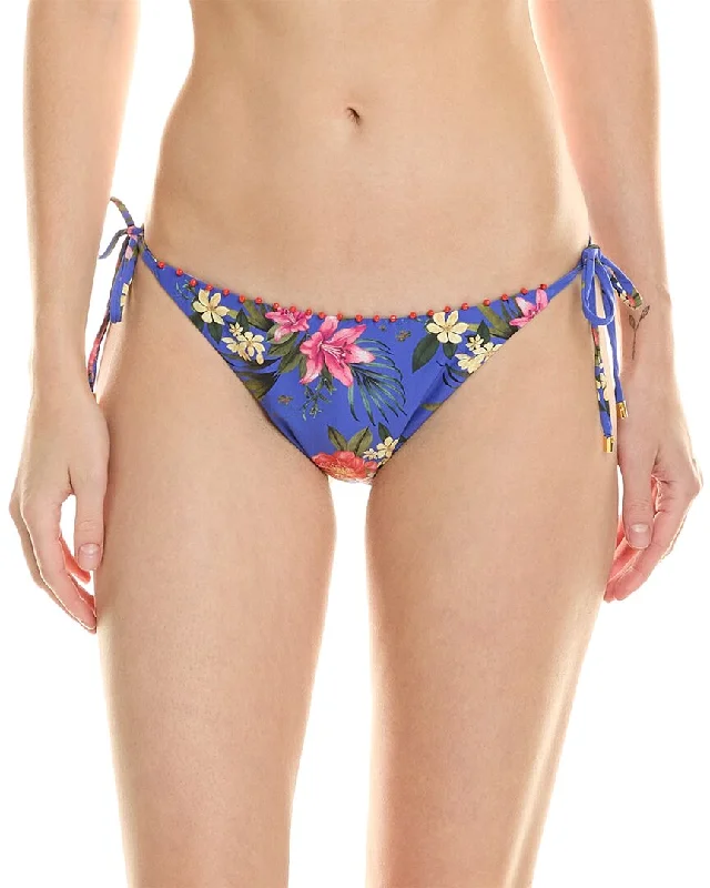 PQ Swim Embroidered Tie Teeny Bikini Bottom