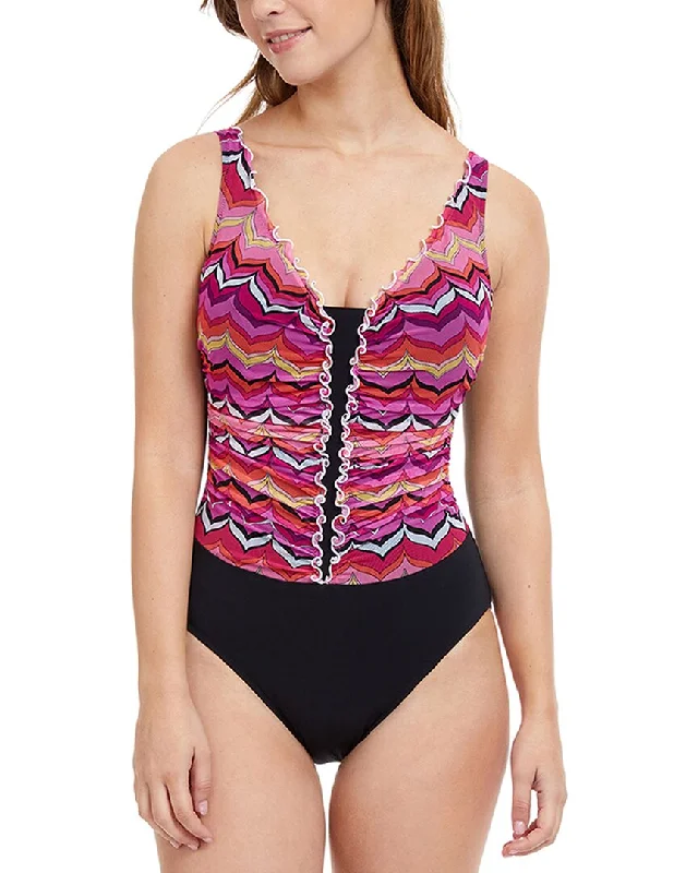 Profile by Gottex Palm Springs V-Neck One-Piece