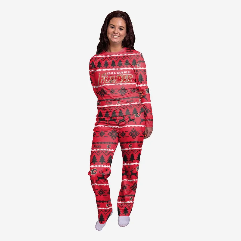 Calgary Flames Womens Family Holiday Pajamas