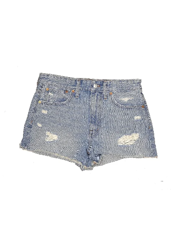 High-Rise Denim Shorts