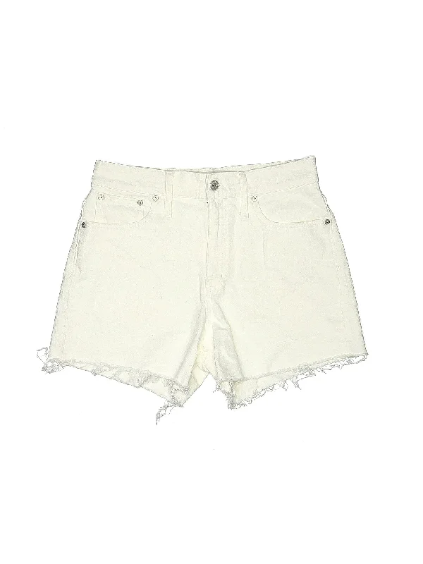 High-Rise Denim Shorts in Light Wash