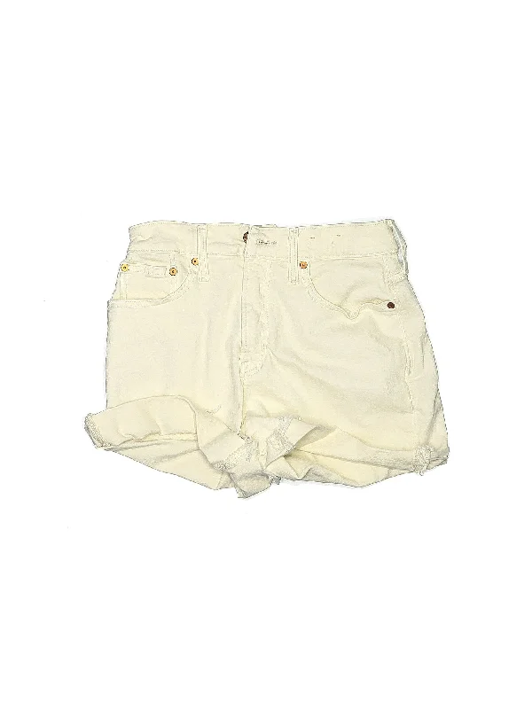 High-Rise Denim Shorts in Light Wash