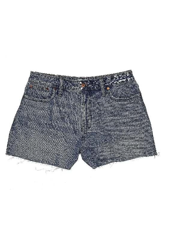 High-Rise Denim Shorts in Light Wash