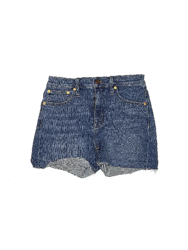 High-Rise Denim Shorts in Light Wash