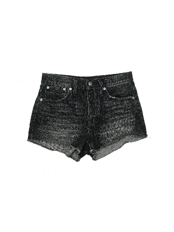 High-Rise Denim Shorts in Medium Wash