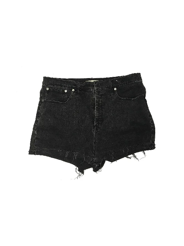 High-Rise Denim Shorts in Medium Wash