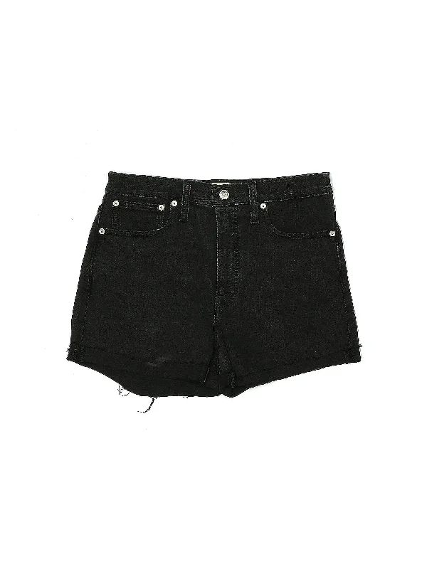 High-Rise Denim Shorts in Medium Wash