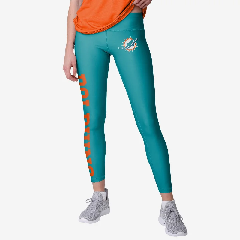 Miami Dolphins Womens Solid Big Wordmark Legging