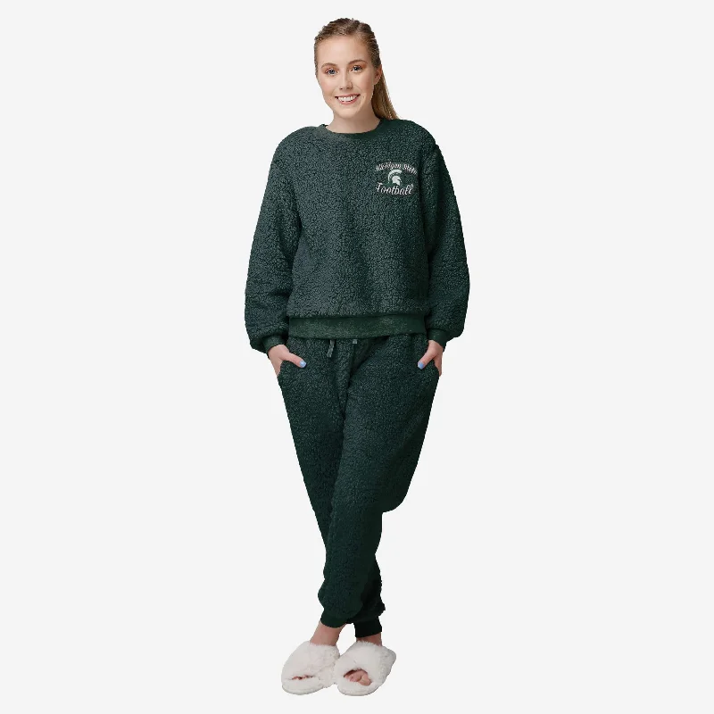 Michigan State Spartans Womens Sherpa Lounge Set