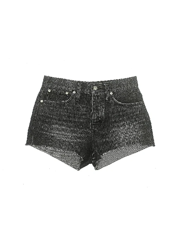 Mid-Rise Denim Shorts in Medium Wash