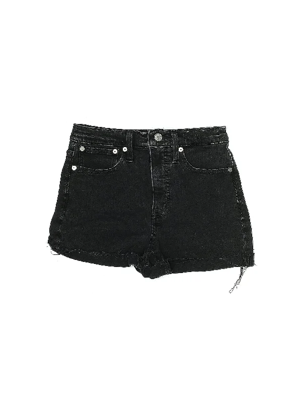 Mid-Rise Denim Shorts in Medium Wash