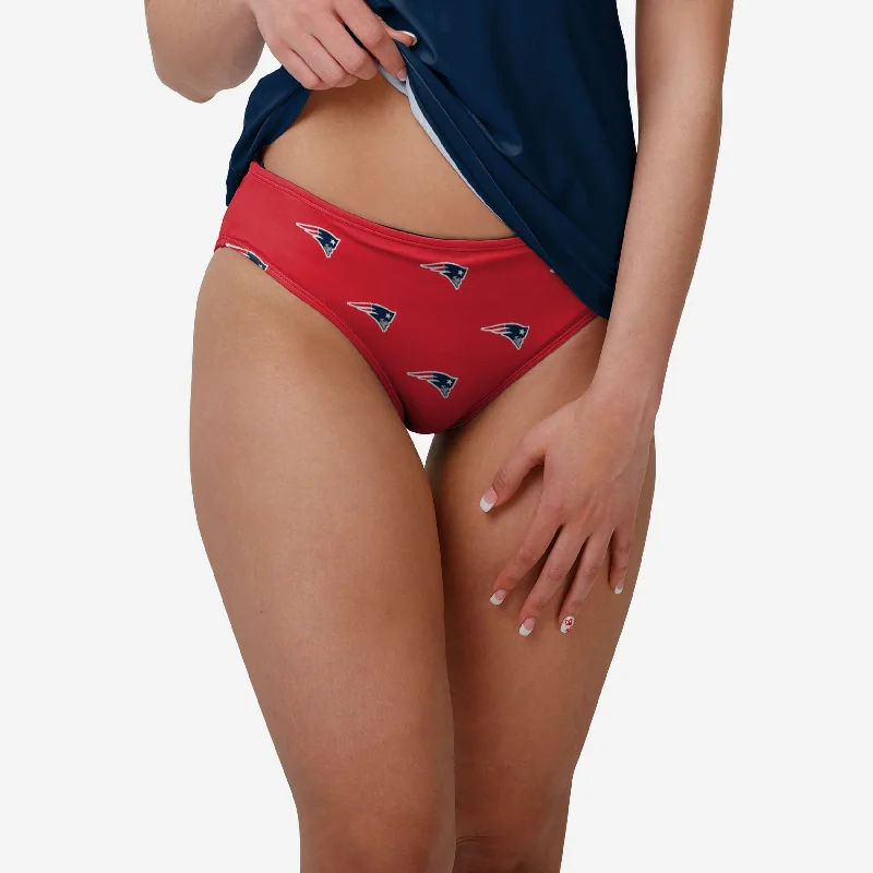 New England Patriots Womens Summertime Mini Print Bikini Bottom