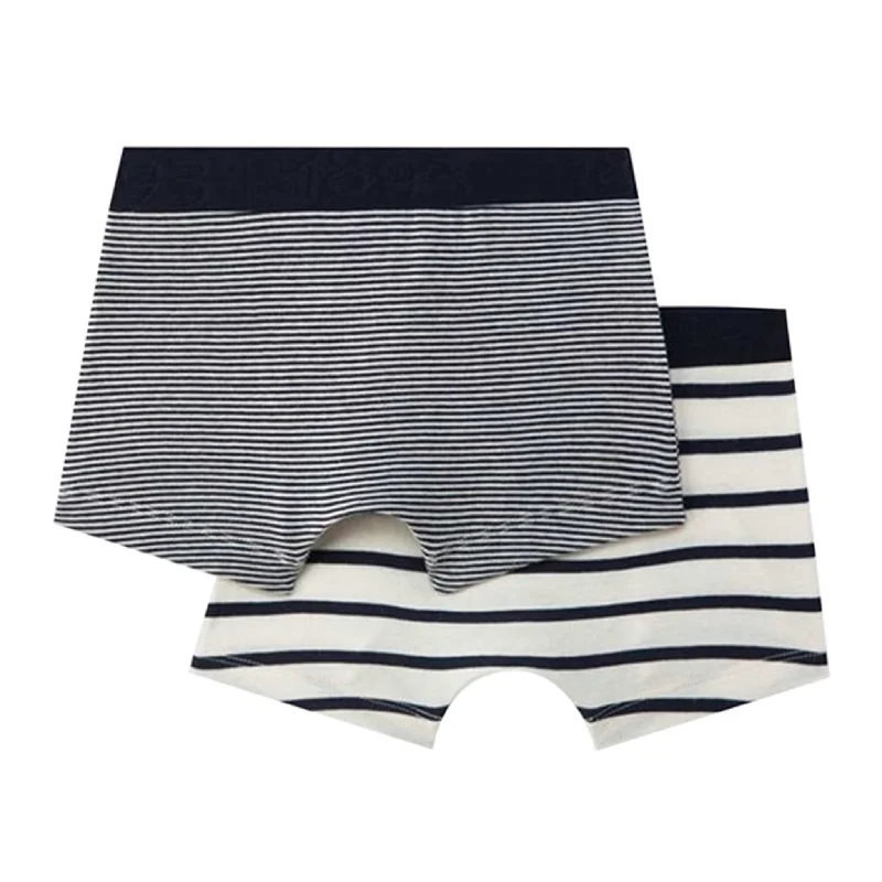 Petit Bateau Boxers 2-pack White/Navy Stripes