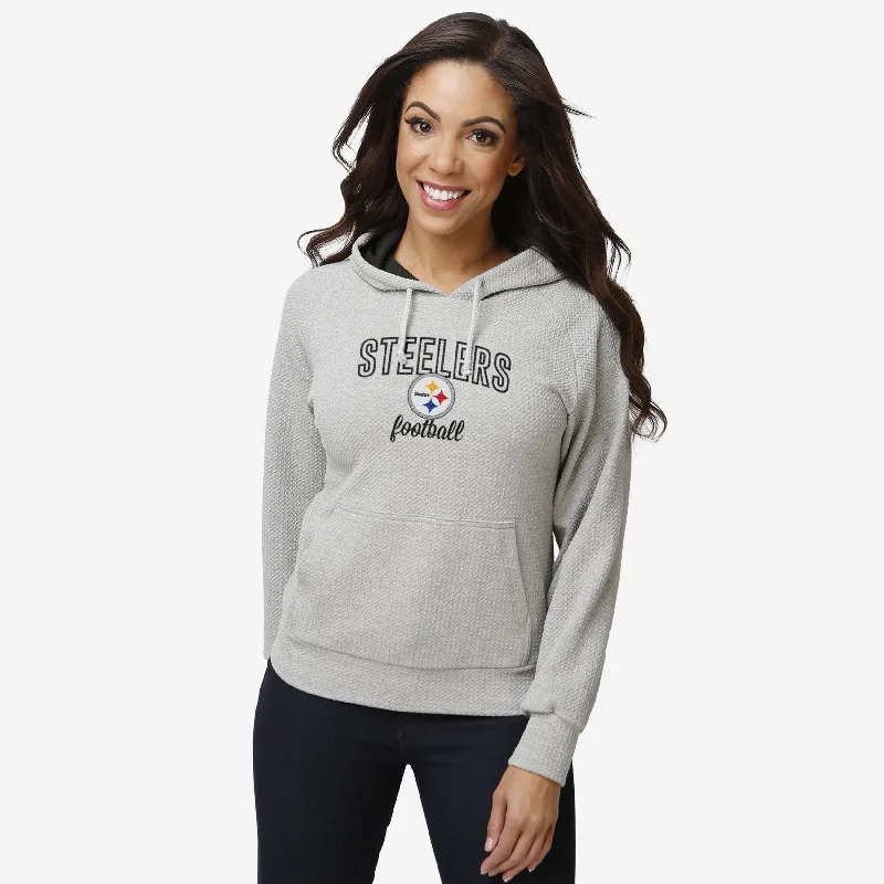 Pittsburgh Steelers Womens Gray Woven Hoodie