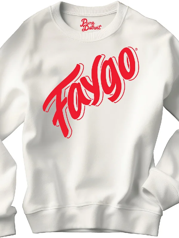 Faygo Heavyweight Crewneck Sweatshirt - White / Red