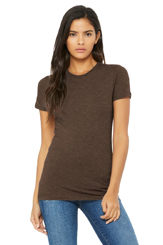 Bella + Canvas Womens The Favorite Short Sleeve Crewneck T-Shirt - Heather Brown