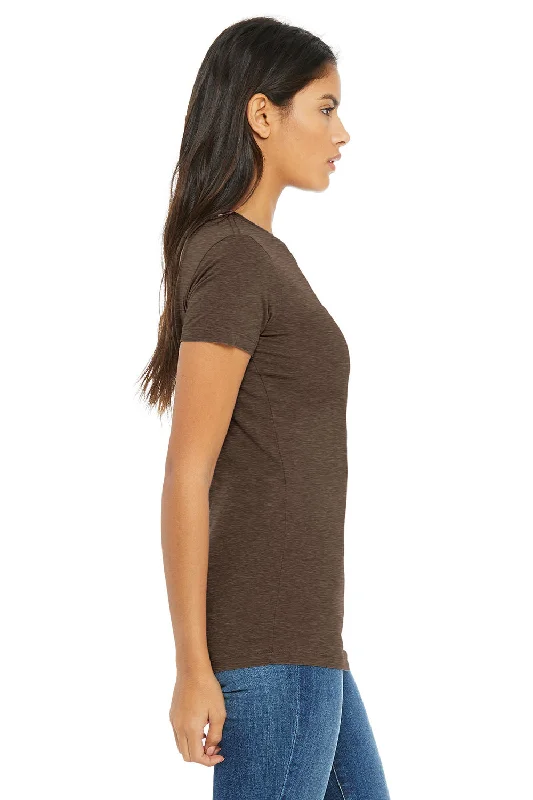 Bella + Canvas Womens The Favorite Short Sleeve Crewneck T-Shirt - Heather Brown