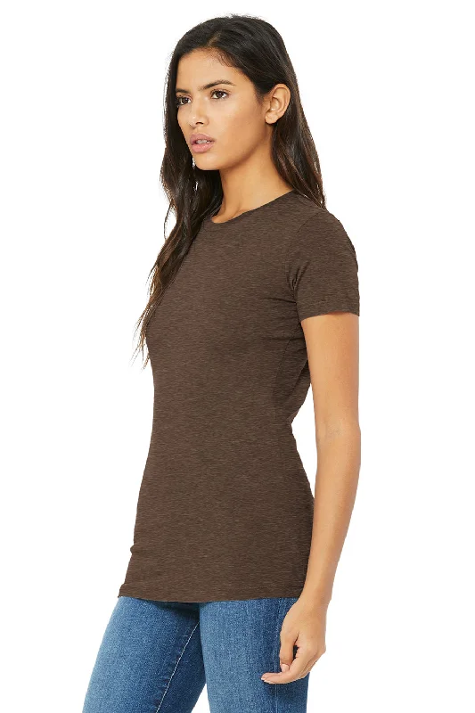 Bella + Canvas Womens The Favorite Short Sleeve Crewneck T-Shirt - Heather Brown