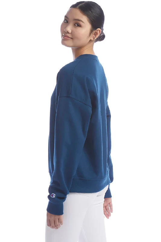 Champion Womens PowerBlend Crewneck Sweatshirt - Late Night Blue