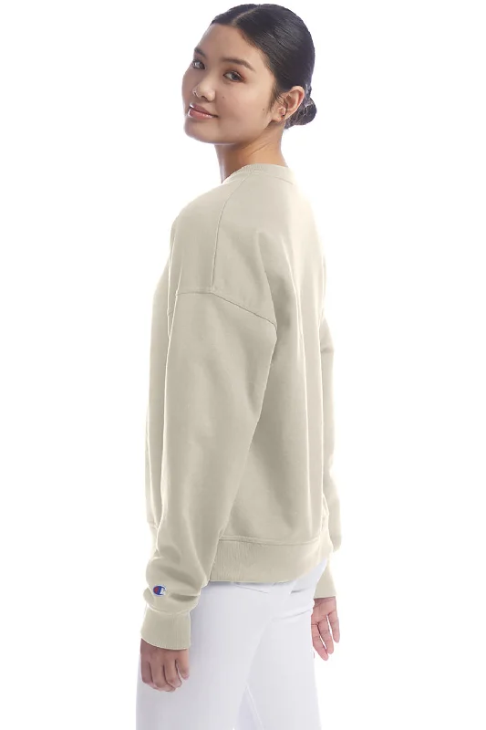 Champion Womens PowerBlend Crewneck Sweatshirt - Sand