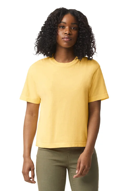 Comfort Colors Womens Short Sleeve Crewneck T-Shirt - Butter Yellow