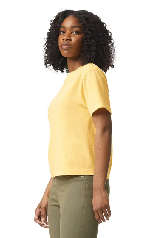 Comfort Colors Womens Short Sleeve Crewneck T-Shirt - Butter Yellow