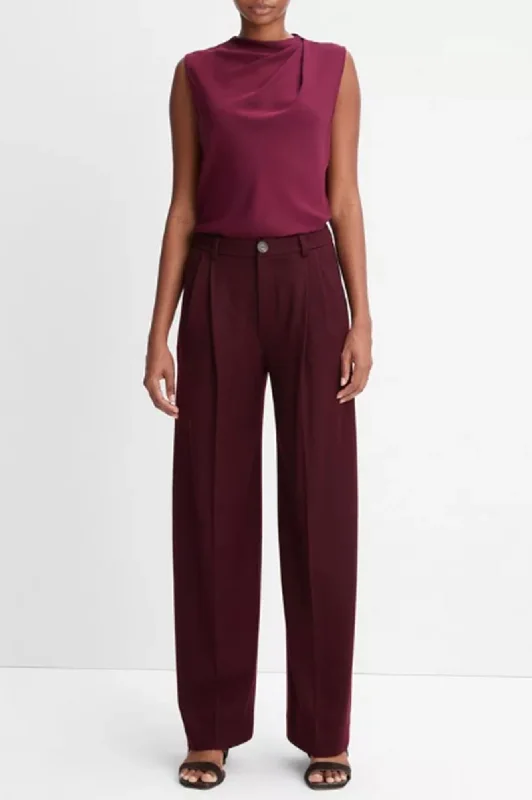 Cozy Wool Pleat Front Pant