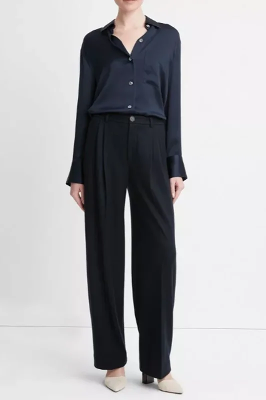 Cozy Wool Pleat Front Pant