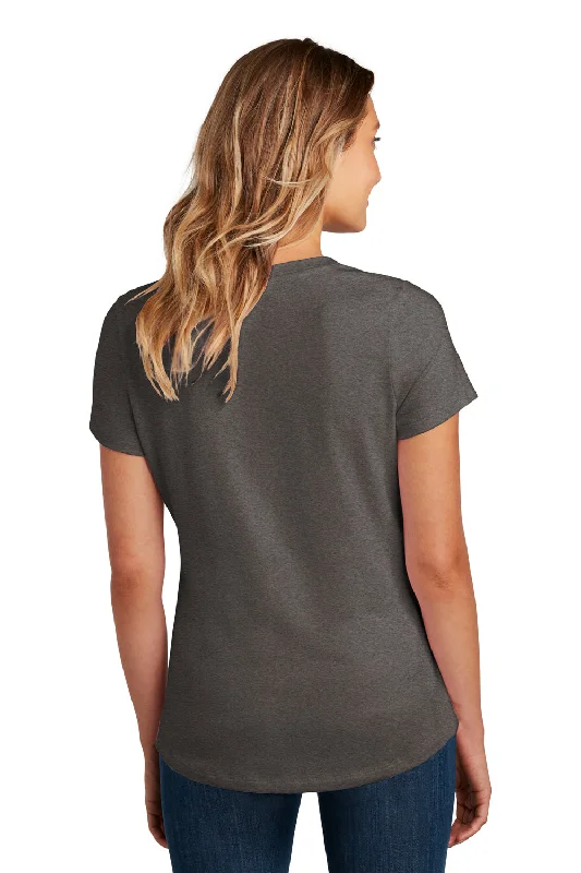 District Womens Flex Short Sleeve Scoop Neck T-Shirt - Heather Charcoal Grey