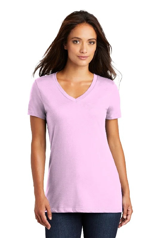 District Womens Perfect Weight Short Sleeve V-Neck T-Shirt - Soft Purple