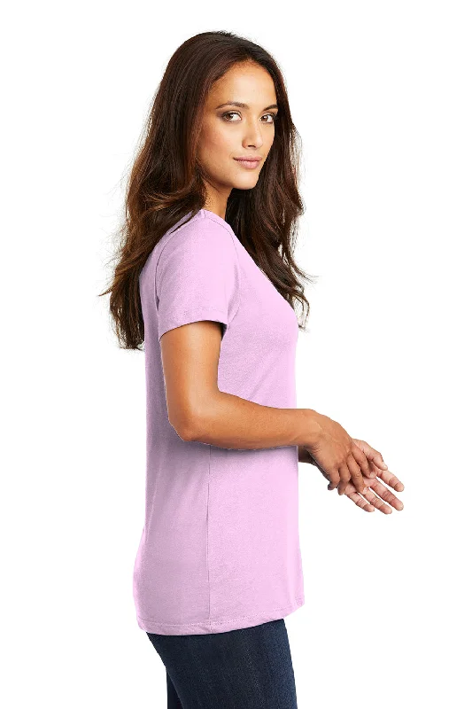 District Womens Perfect Weight Short Sleeve V-Neck T-Shirt - Soft Purple