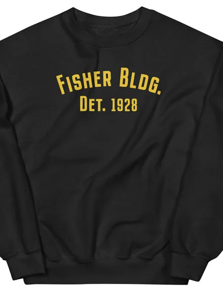 Fisher Bldg. Det. 1928 Unisex Sweatshirt - Gold / Black