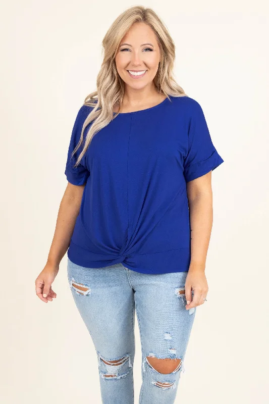 Gossip Only Top, Bright Blue